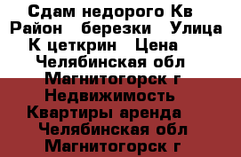 Сдам недорого Кв › Район ­ березки › Улица ­ К-цеткрин › Цена ­ 1 - Челябинская обл., Магнитогорск г. Недвижимость » Квартиры аренда   . Челябинская обл.,Магнитогорск г.